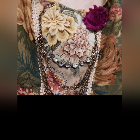 Large Handmade Tapestry Fringe Purse Boho Crossbody Bag Upcycled - Picture 2 of 6